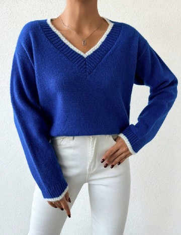 Pulover SHEIN, albastru