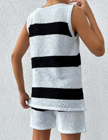 Compleu SHEIN, alb/negru