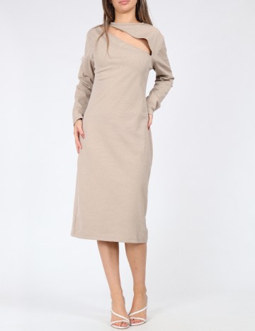 Rochie medie Cervus, crem