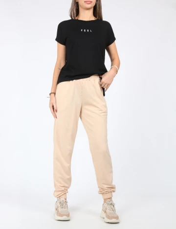 Set pantaloni 2 perechi SHEIN, negru/crem