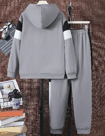 Compleu Shein Kids, gri/negru Gri