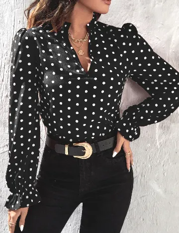 Bluza SHEIN, negru/alb