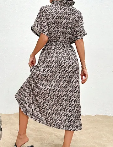 Rochie medie SHEIN, crem/negru Crem