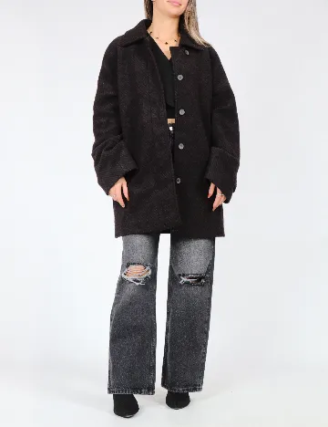 Palton Only, maro/negru Maro