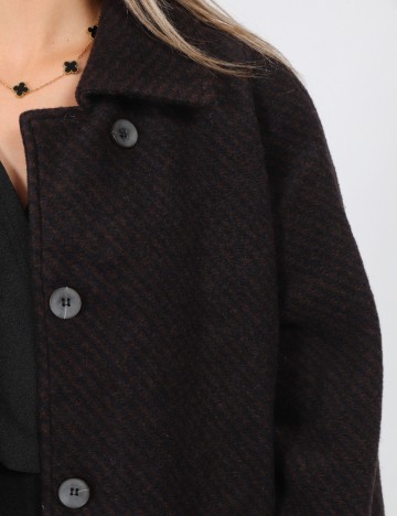 Palton Only, maro/negru