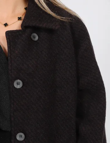 Palton Only, maro/negru Maro