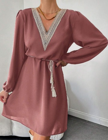 Rochie scurta SHEIN, roz pudra