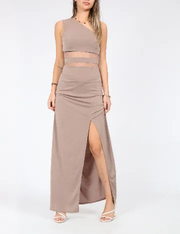 Rochie lunga SHEIN, maro deschis Maro