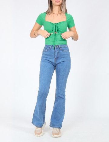 Top Bianco Lucci, verde