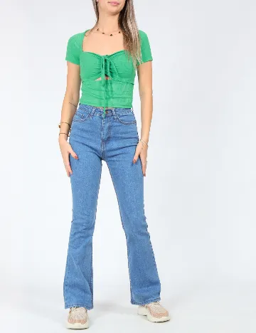 Top Bianco Lucci, verde