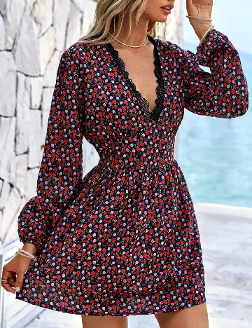 Rochie scurta SHEIN, floral print Floral print