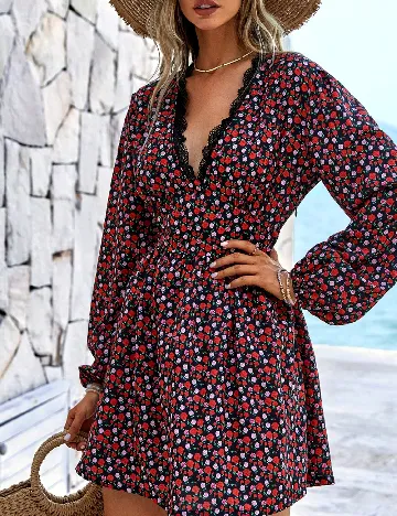 Rochie scurta SHEIN, floral print Floral print