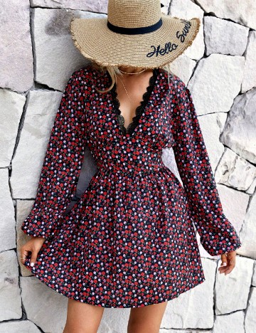 Rochie scurta SHEIN, floral print