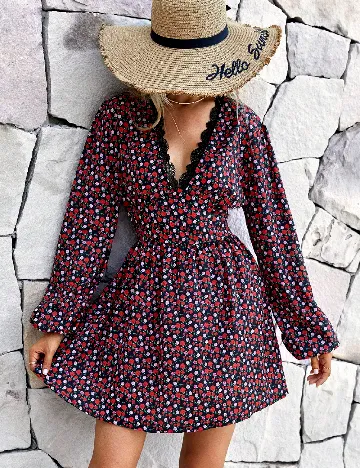 Rochie scurta SHEIN, floral print Floral print