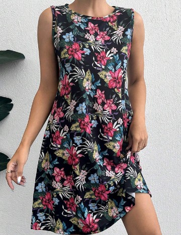 Rochie scurta SHEIN, floral print