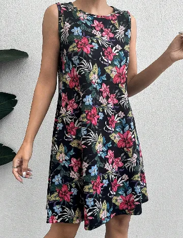 Rochie scurta SHEIN, floral print Floral print