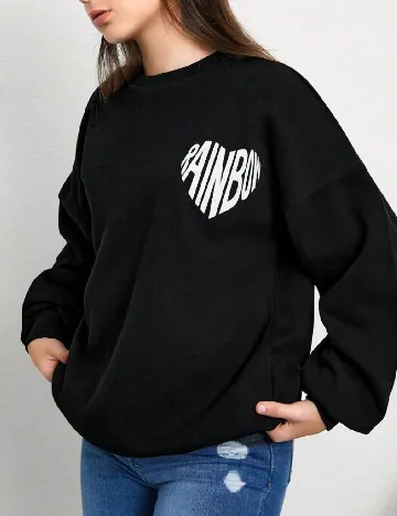 Bluza Shein Kids, negru Negru