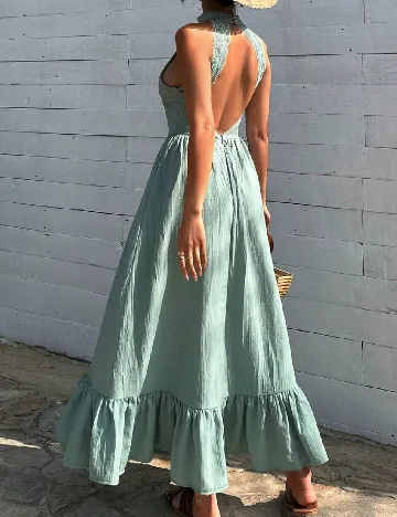 Rochie lunga SHEIN, verde Verde