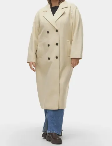 Palton Vero Moda Curve, crem Crem