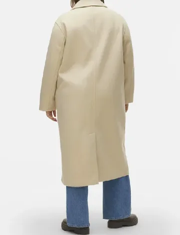 Palton Vero Moda Curve, crem Crem