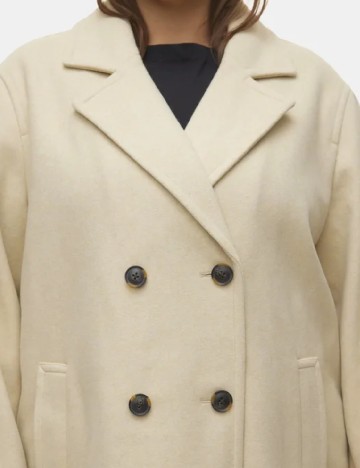 Palton Vero Moda Curve, crem