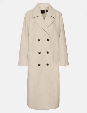 Palton Vero Moda Curve, crem Crem