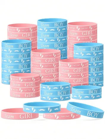 Set 40 Bratari Gender Reveal SHEIN, roz/albastru