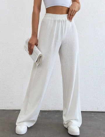 Pantaloni SHEIN, alb