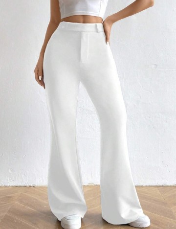 Pantaloni SHEIN, alb