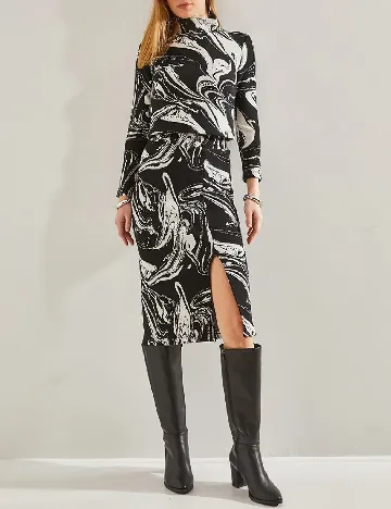 Compleu SHEIN, alb/negru