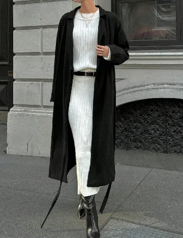 Palton SHEIN, negru Negru