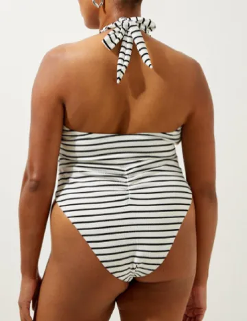 Costum de baie Karen Millen Plus Size, alb/negru Alb