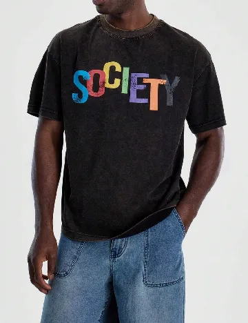 Tricou SHEIN, gri inchis