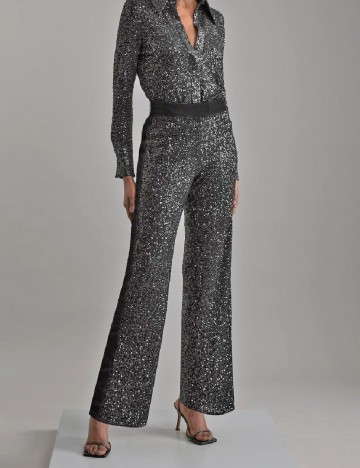 Pantaloni Karen Millen, argintiu