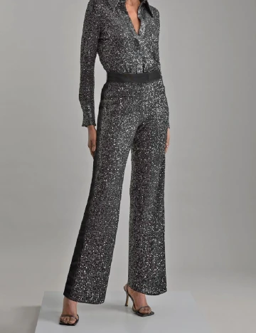 Pantaloni Karen Millen, argintiu Gri