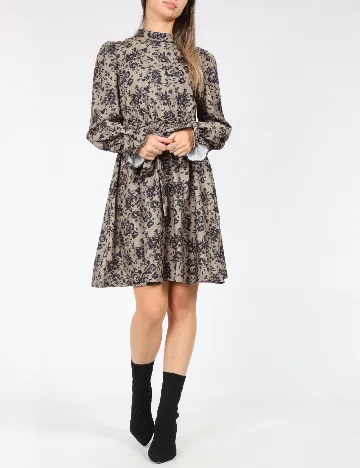 Rochie medie SHEIN, negru/verde Verde