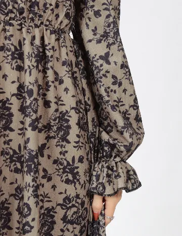 Rochie medie SHEIN, negru/verde Verde