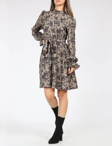 Rochie medie SHEIN, negru/verde Verde