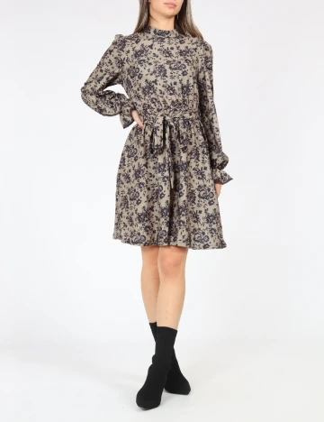 Rochie medie SHEIN, negru/verde Verde