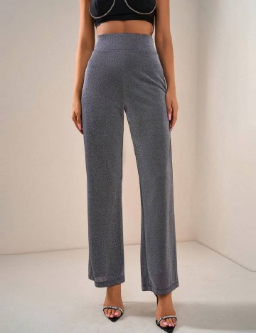 Pantaloni SHEIN, argintiu