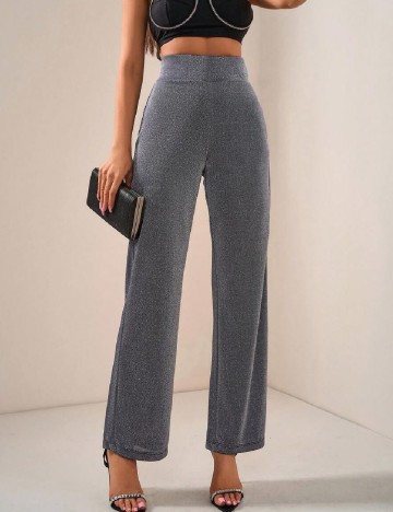 Pantaloni SHEIN, argintiu
