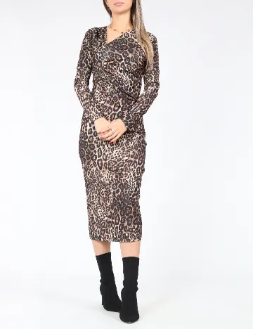 Rochie medie Samdan, animal print
