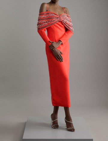 Rochie medie Karen Millen, portocaliu