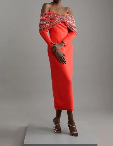 Rochie medie Karen Millen, portocaliu Portocaliu