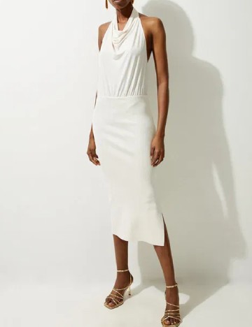 Rochie medie Karen Millen, ecru