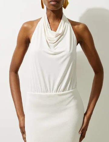 Rochie medie Karen Millen, ecru