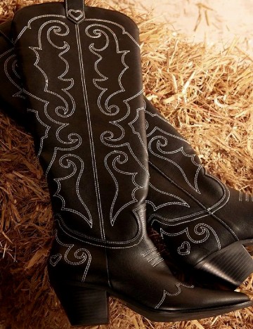 Cizme PrettyLittleThing, negru