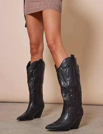 Cizme PrettyLittleThing, negru Negru