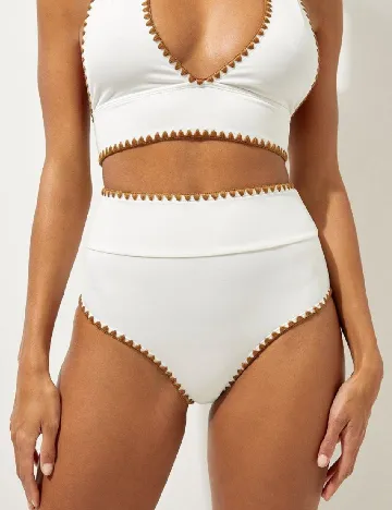 Chilot de  baie Karen Millen, alb Alb