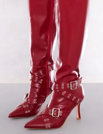 Cizme PrettyLittleThing, rosu
